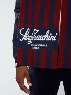 Sergio Tacchini Gioco Jacquard Scarf- MARITIME BLUE Best