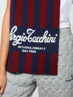 Sergio Tacchini Gioco Jacquard Scarf- MARITIME BLUE Best