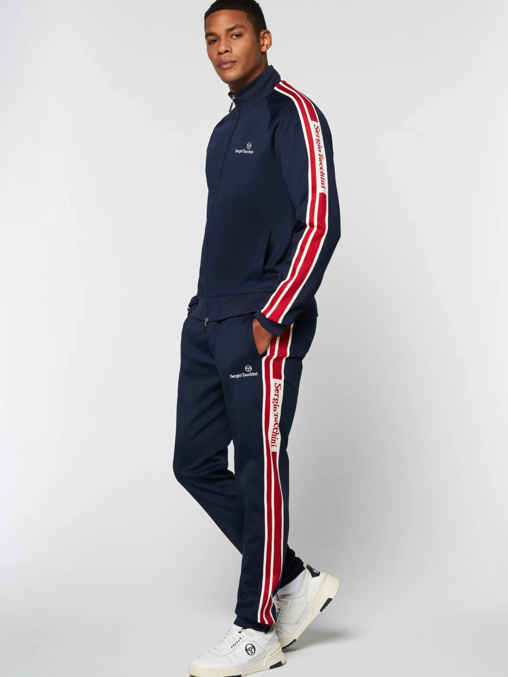 Sergio Tacchini Gromo Tape Track Jacket- MARITIME BLUE Hot