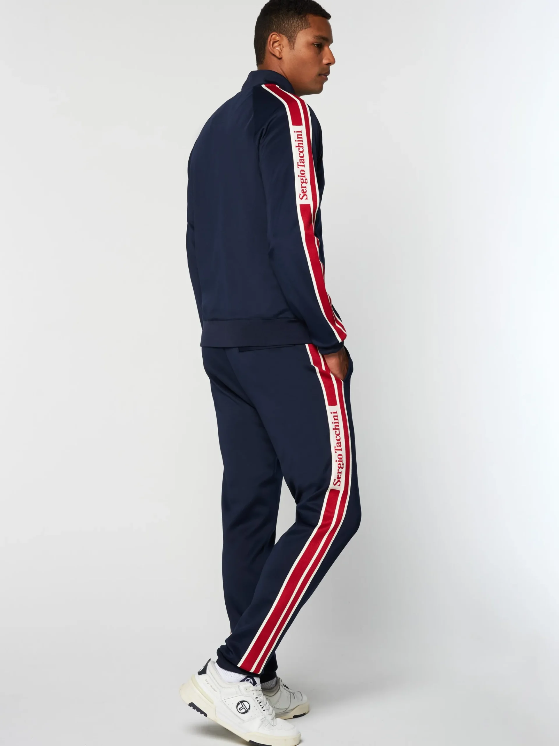 Sergio Tacchini Gromo Tape Track Jacket- MARITIME BLUE Hot