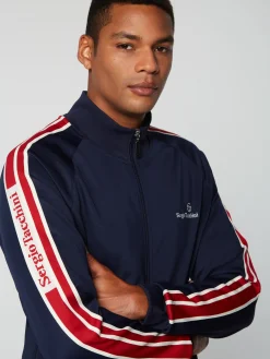 Sergio Tacchini Gromo Tape Track Jacket- MARITIME BLUE Hot