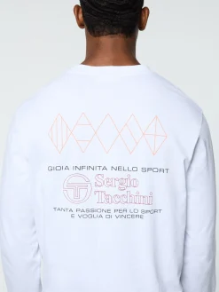 Sergio Tacchini Inverno Long Sleeve T-Shirt- BRILLIANT WHITE Sale