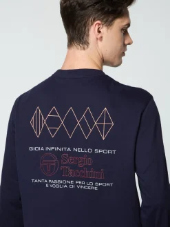 Sergio Tacchini Inverno Long Sleeve T-Shirt- MARITIME BLUE Discount