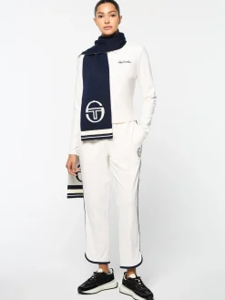 Sergio Tacchini La Faccia Jacquard Scarf- MARITIME BLUE Sale