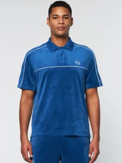 Sergio Tacchini Lioni Velour Polo Archivio- LIMOGES Best