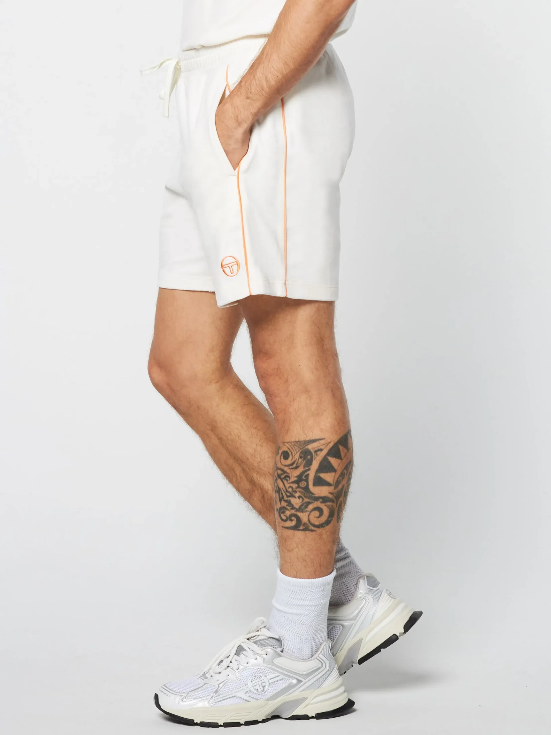 Sergio Tacchini Lioni Velour Short Archivio- GARDENIA Sale