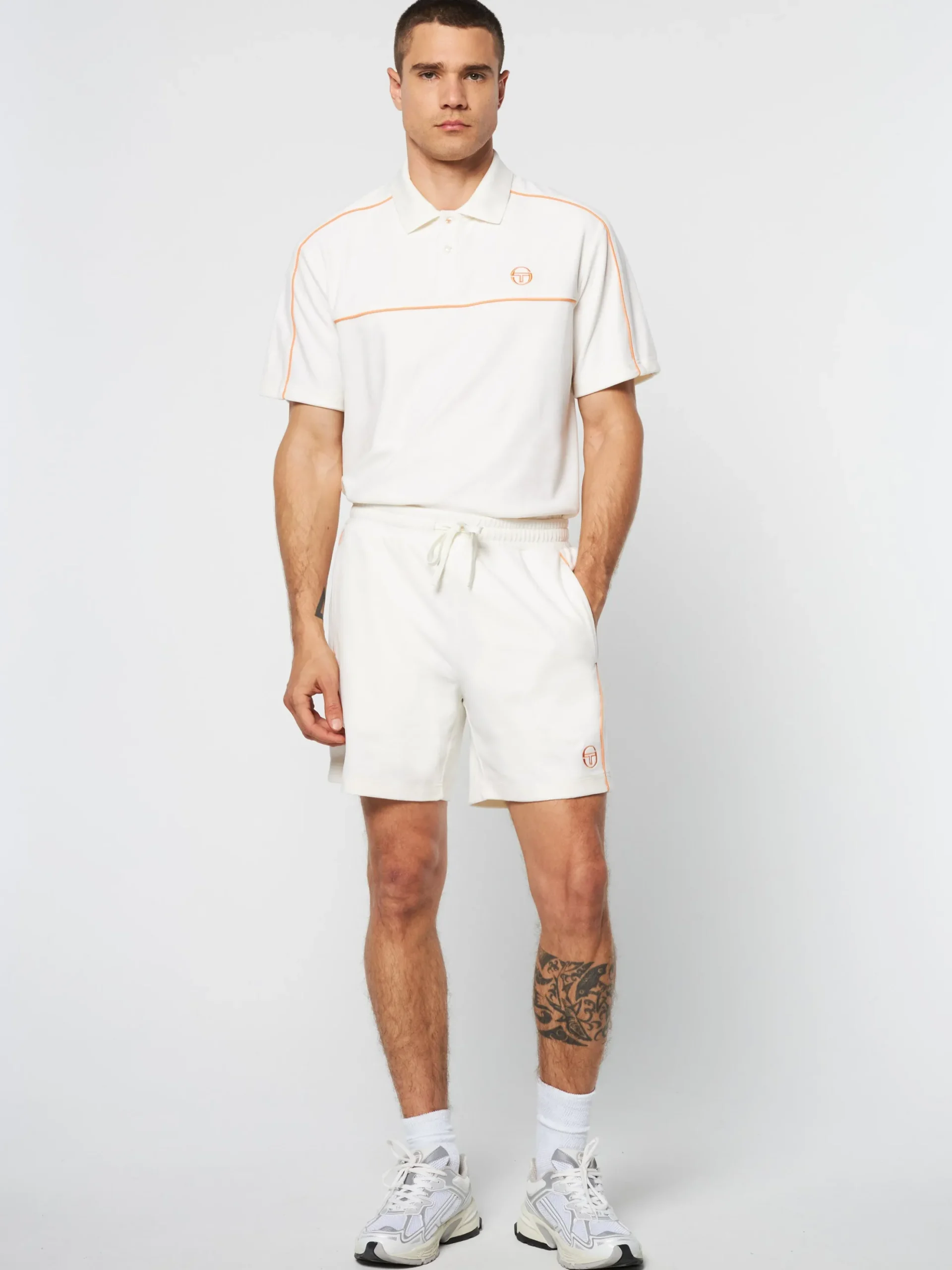 Sergio Tacchini Lioni Velour Short Archivio- GARDENIA Sale
