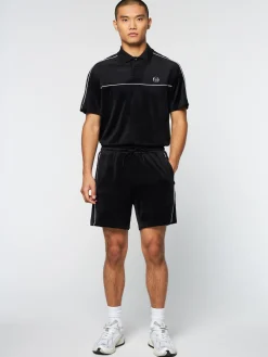 Sergio Tacchini Lioni Velour Short Archivio- BLACK BEAUTY Fashion