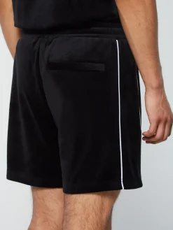 Sergio Tacchini Lioni Velour Short Archivio- BLACK BEAUTY Fashion