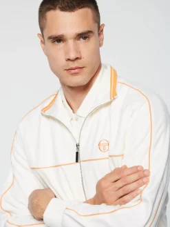 Sergio Tacchini Lioni Velour Track Jacket Archivio- GARDENIA Clearance