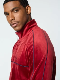 Sergio Tacchini Lioni Velour Track Jacket- SUN DRIED TOMATO Clearance