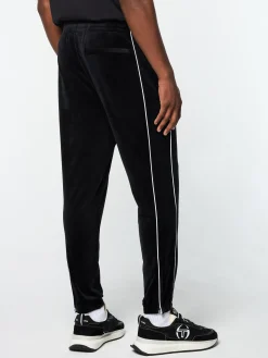 Sergio Tacchini Lioni Velour Track Pant- BLACK BEAUTY New