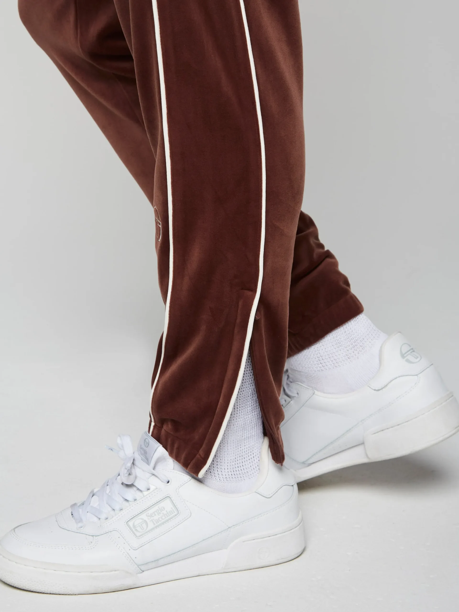 Sergio Tacchini Lioni Velour Track Pant- DEEP MAHOGANY Outlet