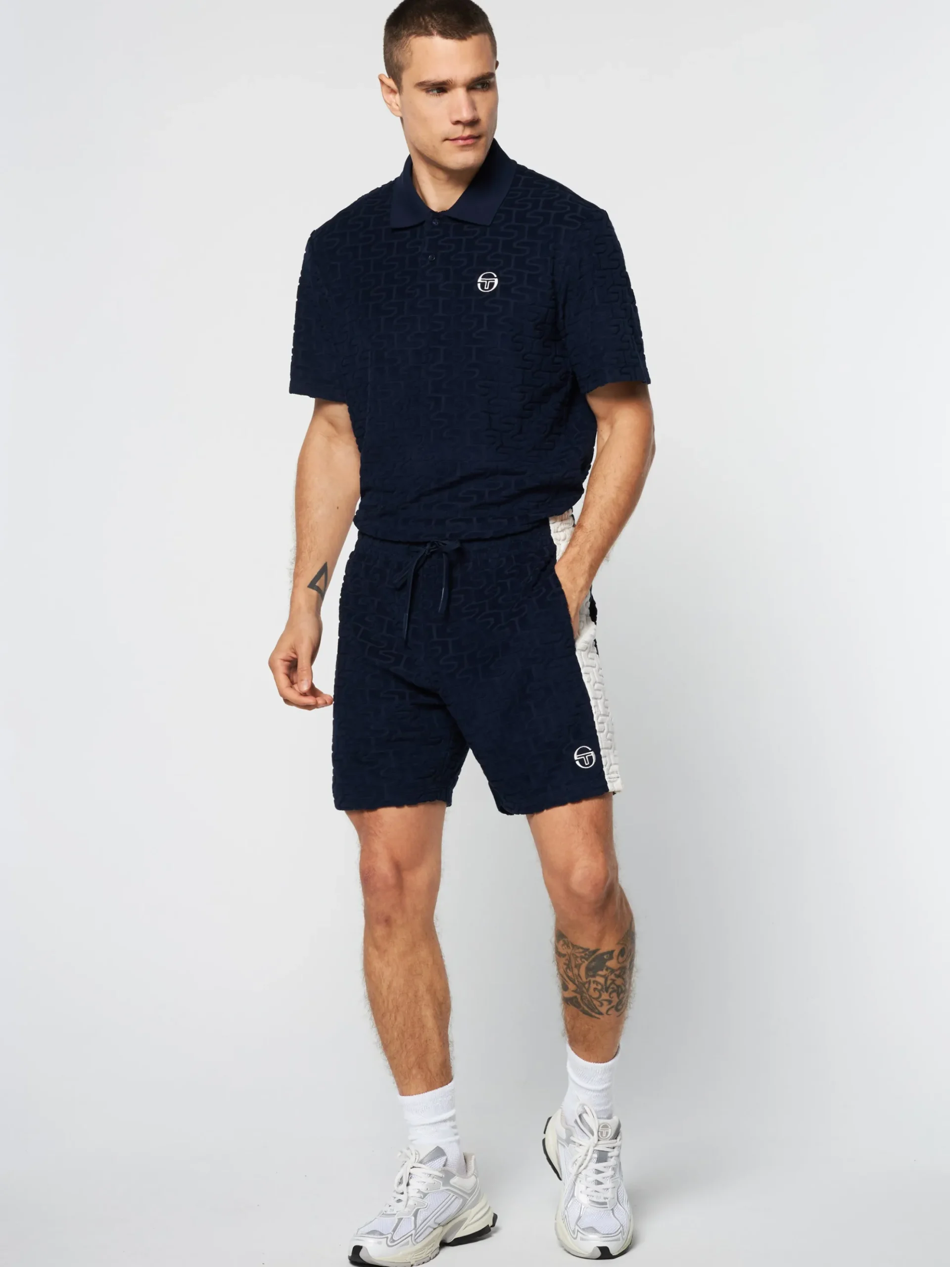 Sergio Tacchini Livata Monogram Short- MARITIME BLUE Fashion