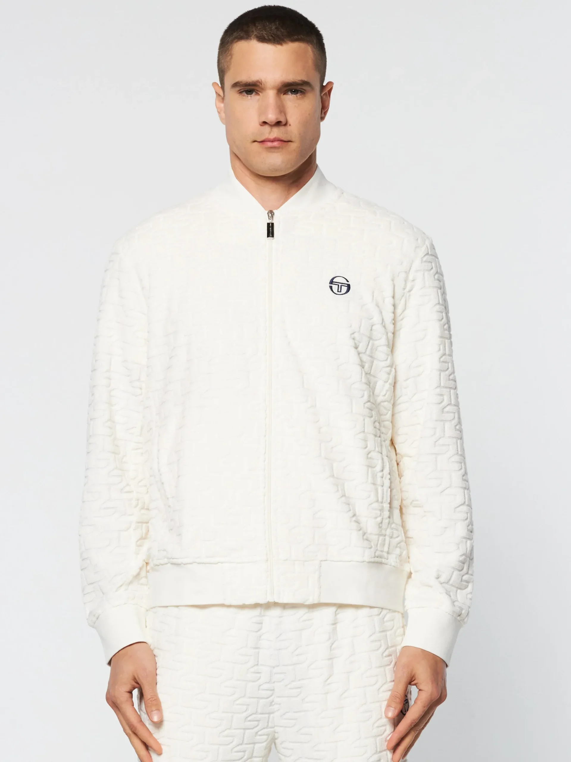 Sergio Tacchini Livata Monogram Track Jacket- GARDENIA New