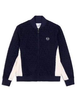 Sergio Tacchini Livata Monogram Track Jacket- MARITIME BLUE Discount
