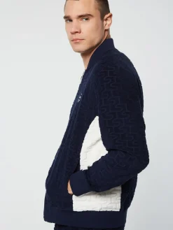 Sergio Tacchini Livata Monogram Track Jacket- MARITIME BLUE Discount