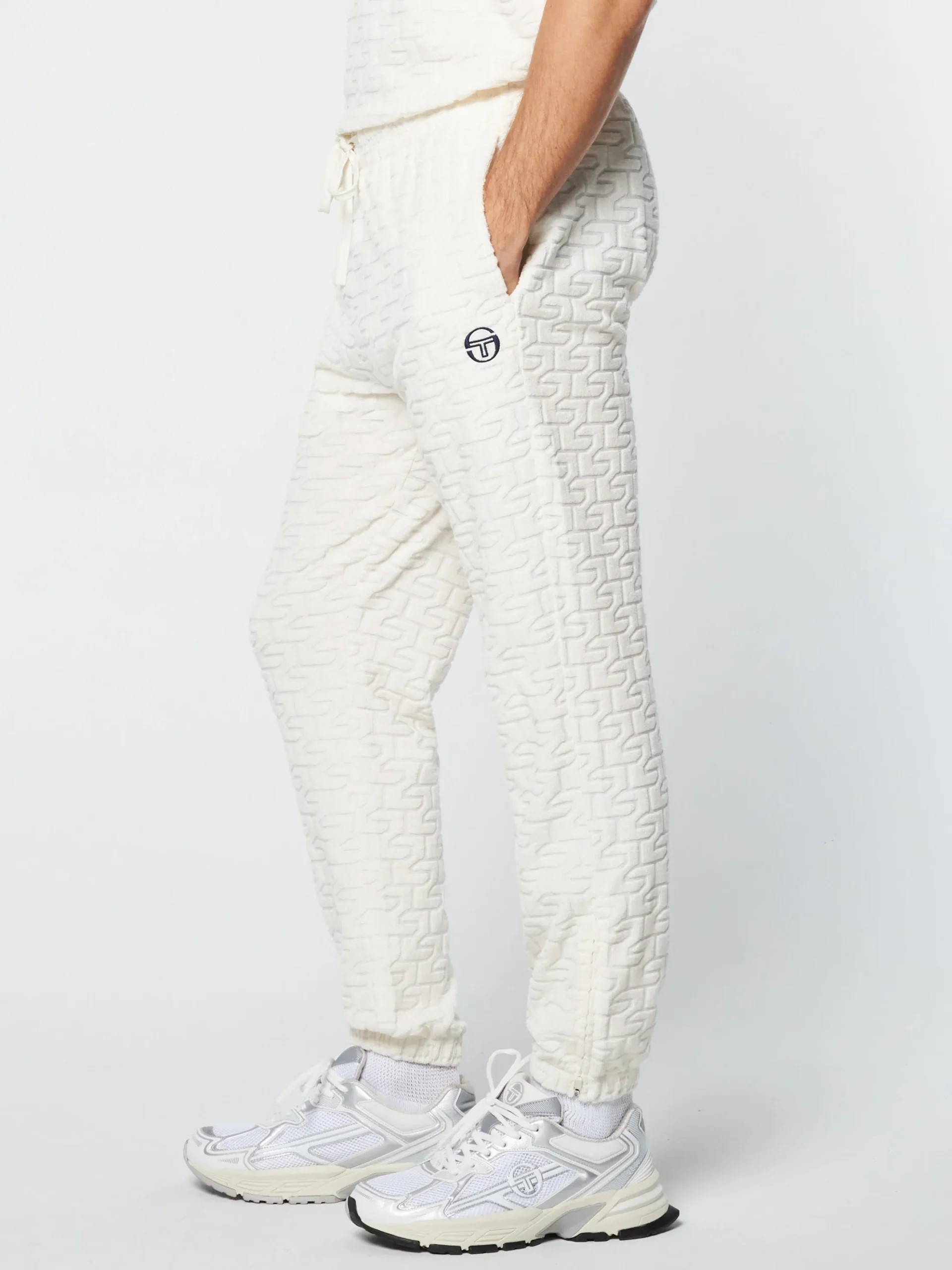 Sergio Tacchini Livata Monogram Track Pant- GARDENIA New
