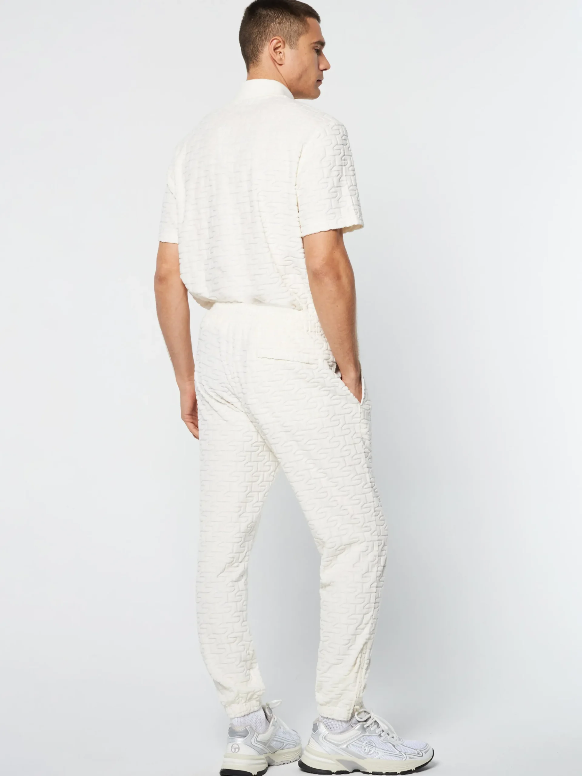 Sergio Tacchini Livata Monogram Track Pant- GARDENIA New