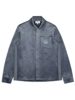 Sergio Tacchini Maglia Velour Overshirt- GRISAILLE Fashion