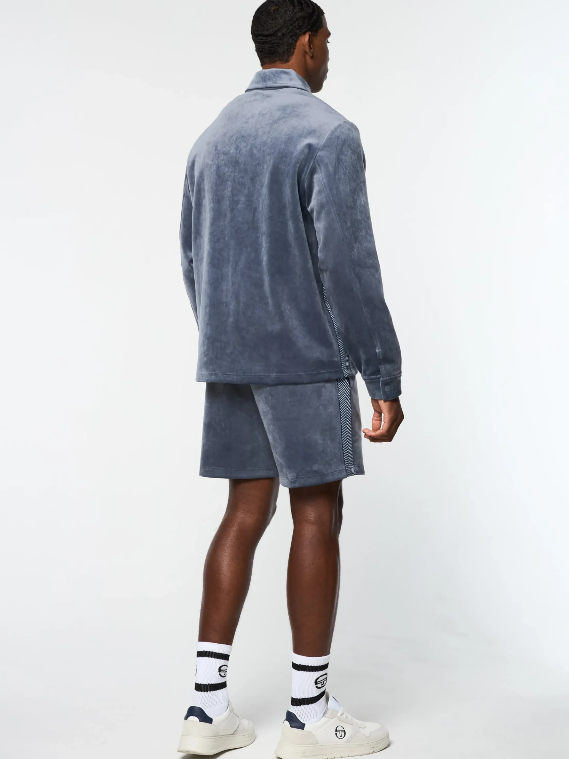 Sergio Tacchini Maglia Velour Overshirt- GRISAILLE Fashion