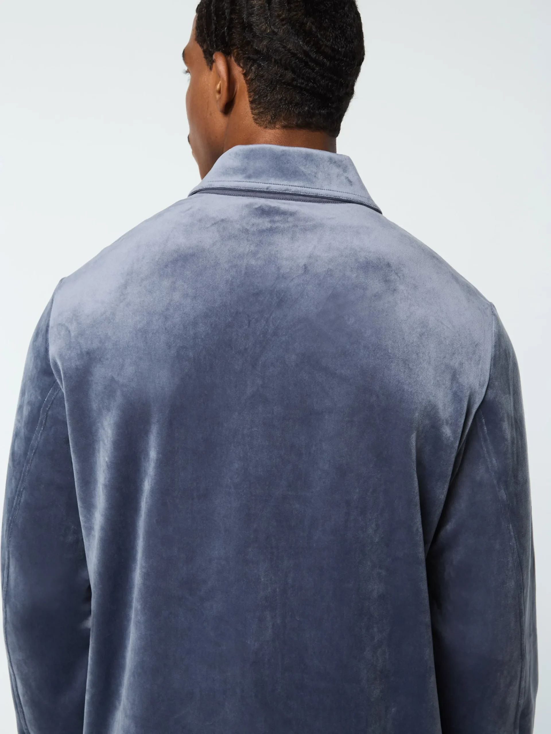 Sergio Tacchini Maglia Velour Overshirt- GRISAILLE Fashion