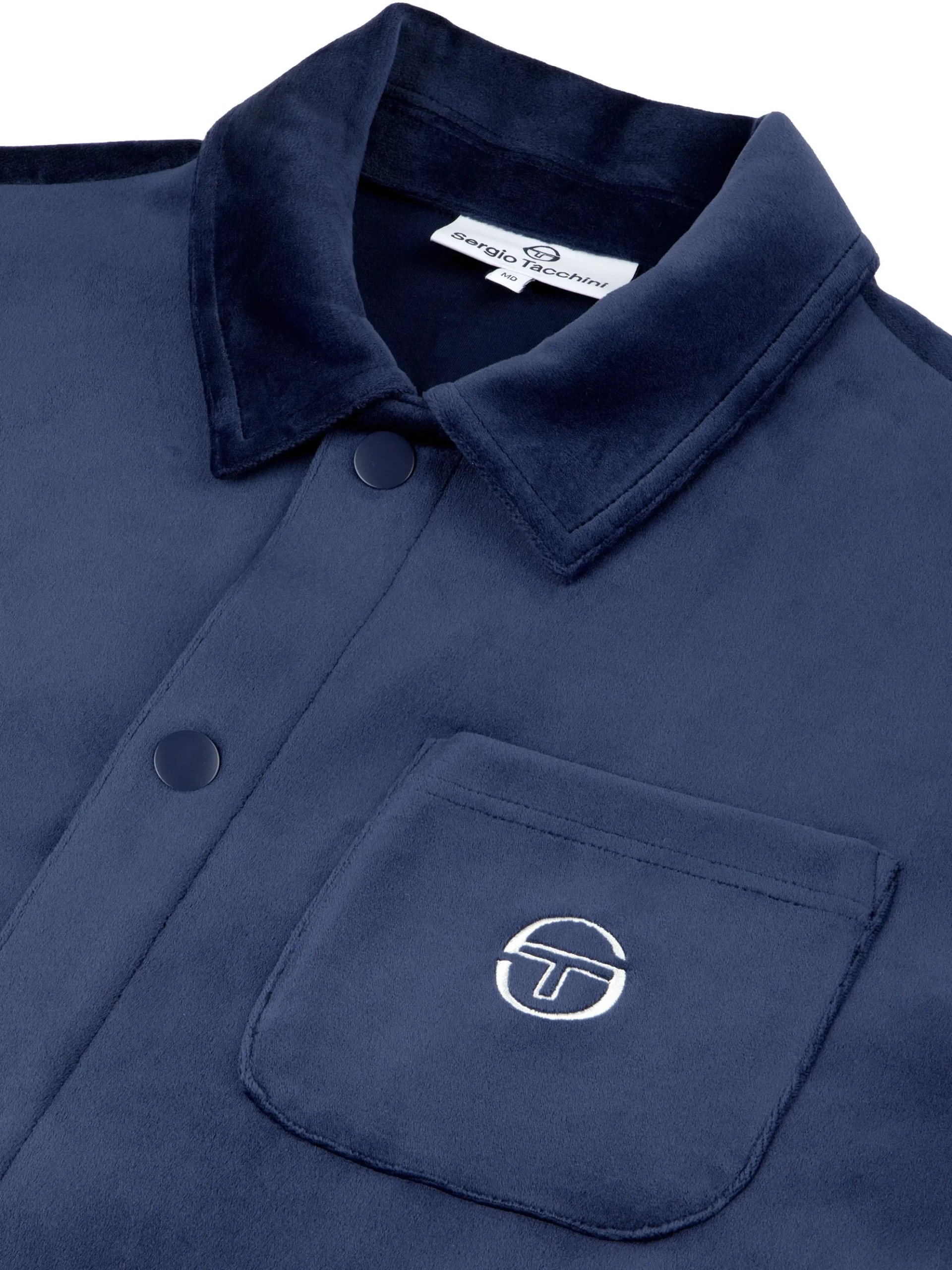 Sergio Tacchini Maglia Velour Overshirt- MARITIME BLUE New