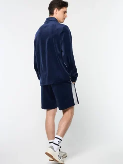 Sergio Tacchini Maglia Velour Overshirt- MARITIME BLUE New