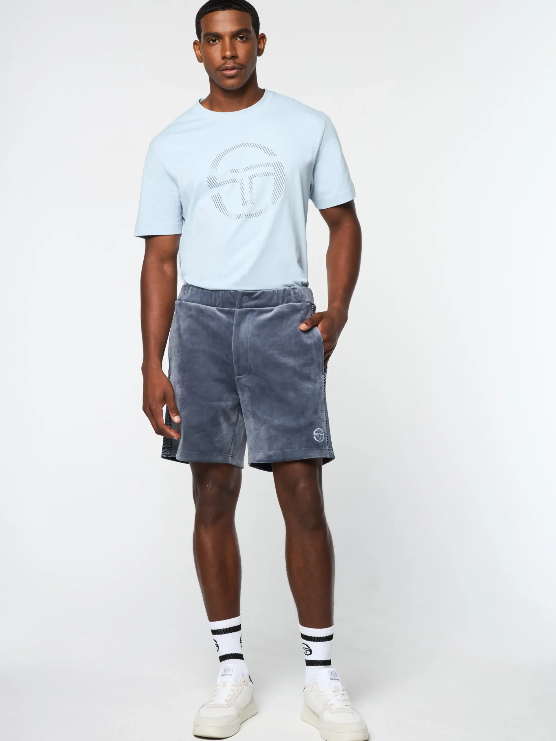 Sergio Tacchini Maglia Velour Short- GRISAILLE Fashion