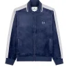 Sergio Tacchini Maglia Velour Track Jacket- MARITIME BLUE New