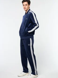 Sergio Tacchini Maglia Velour Track Jacket- MARITIME BLUE New