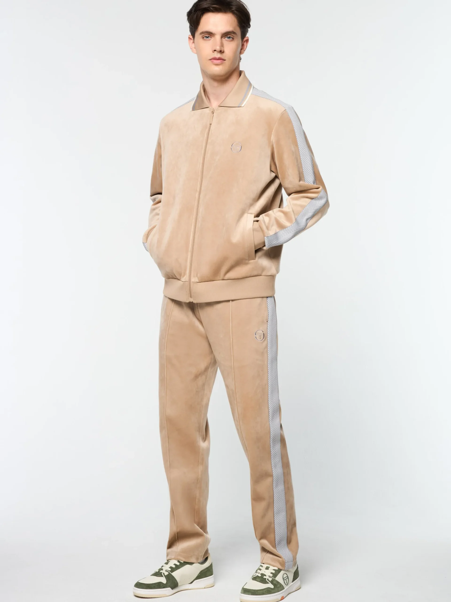Sergio Tacchini Maglia Velour Track Jacket- HUMUS Best