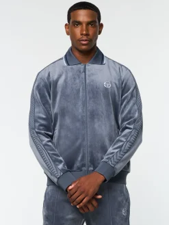 Sergio Tacchini Maglia Velour Track Jacket- GRISAILLE New