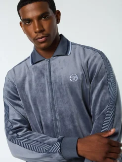 Sergio Tacchini Maglia Velour Track Jacket- GRISAILLE New