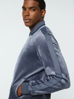 Sergio Tacchini Maglia Velour Track Jacket- GRISAILLE New