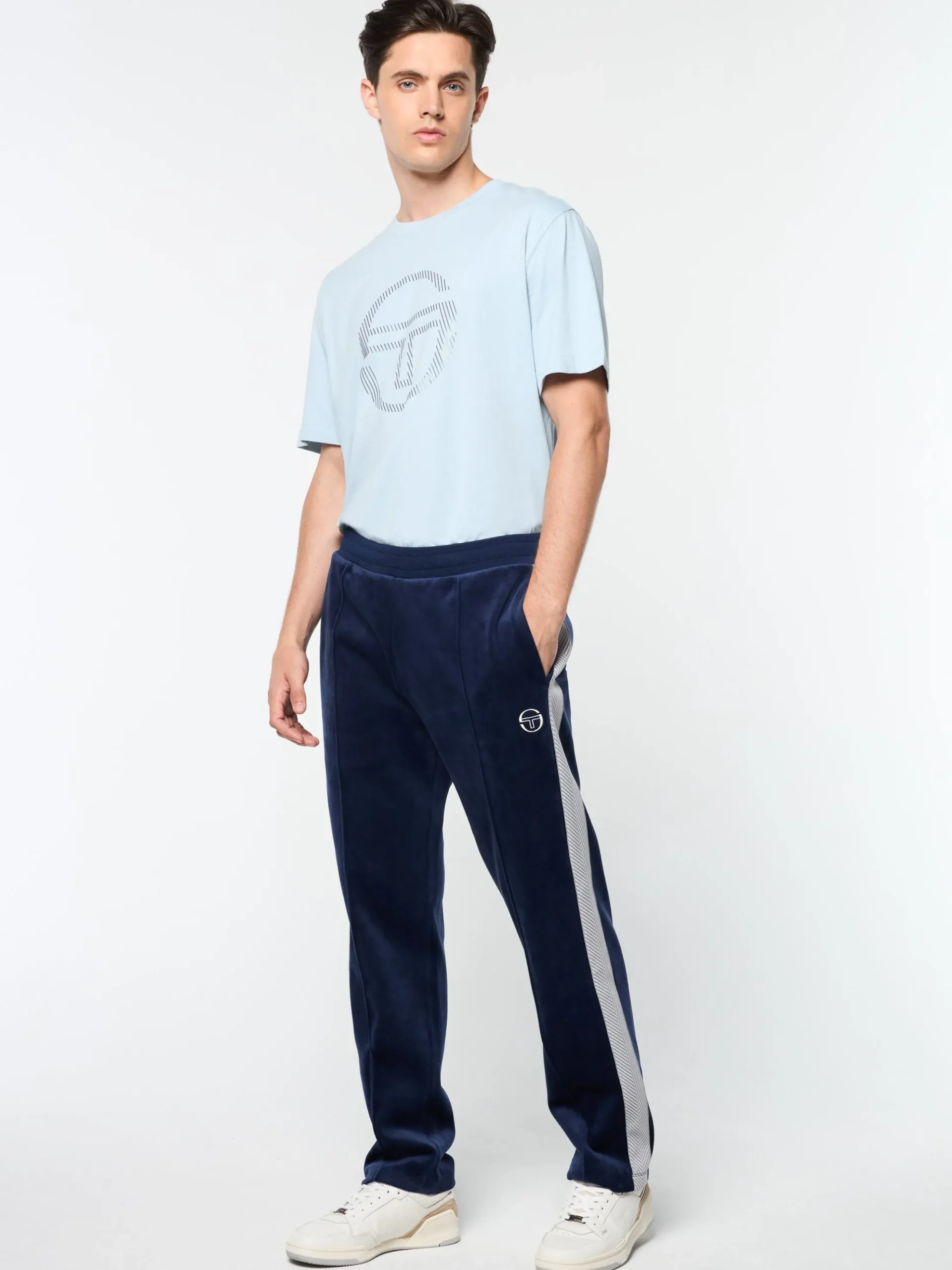 Sergio Tacchini Maglia Velour Track Pant- MARITIME BLUE Outlet