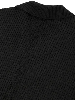 Sergio Tacchini Magreta Rib Cardigan- BLACK BEAUTY Hot