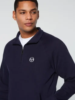 Sergio Tacchini Mezza Half Zip- MARITIME BLUE Hot