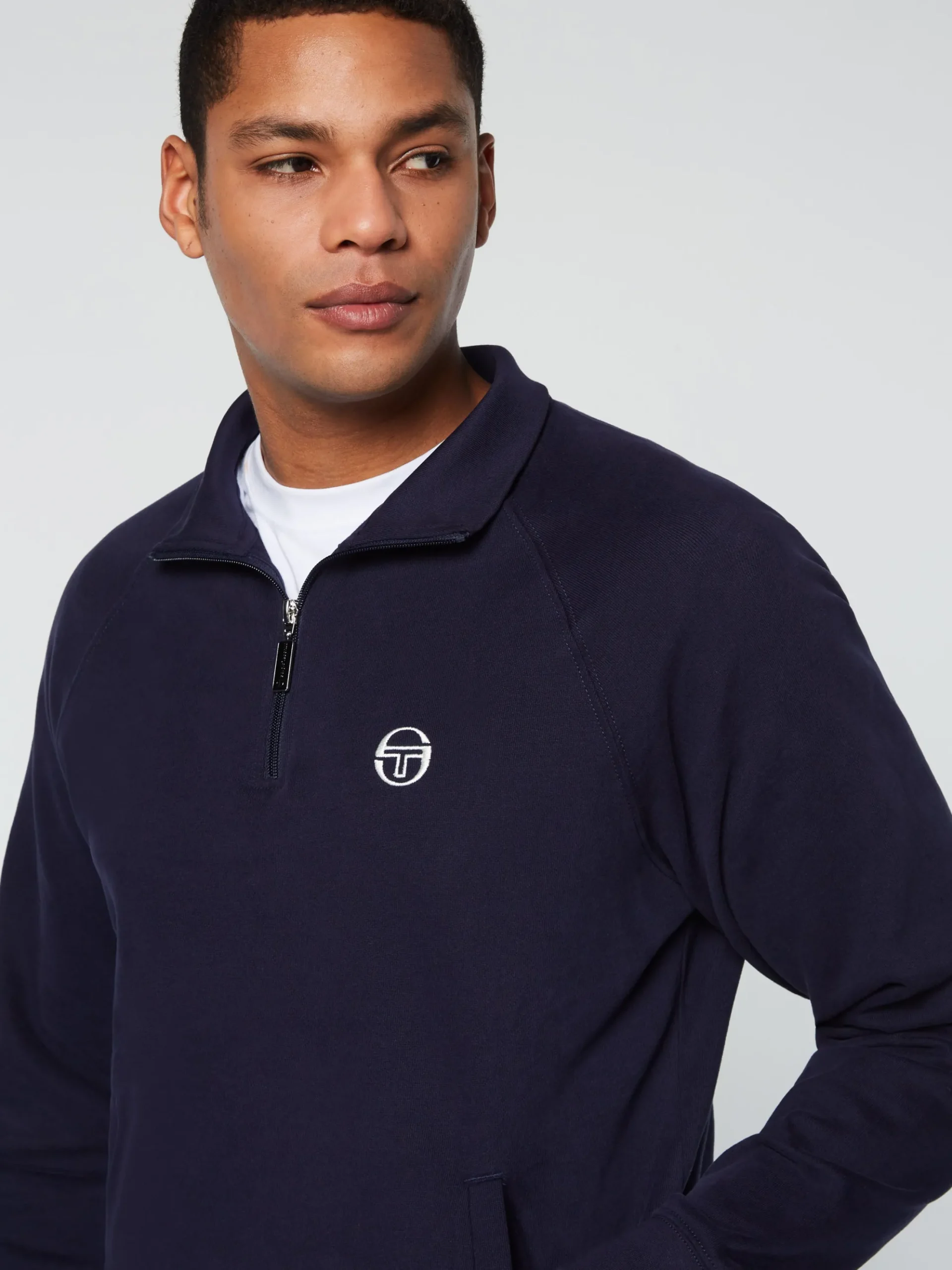 Sergio Tacchini Mezza Half Zip- MARITIME BLUE Hot