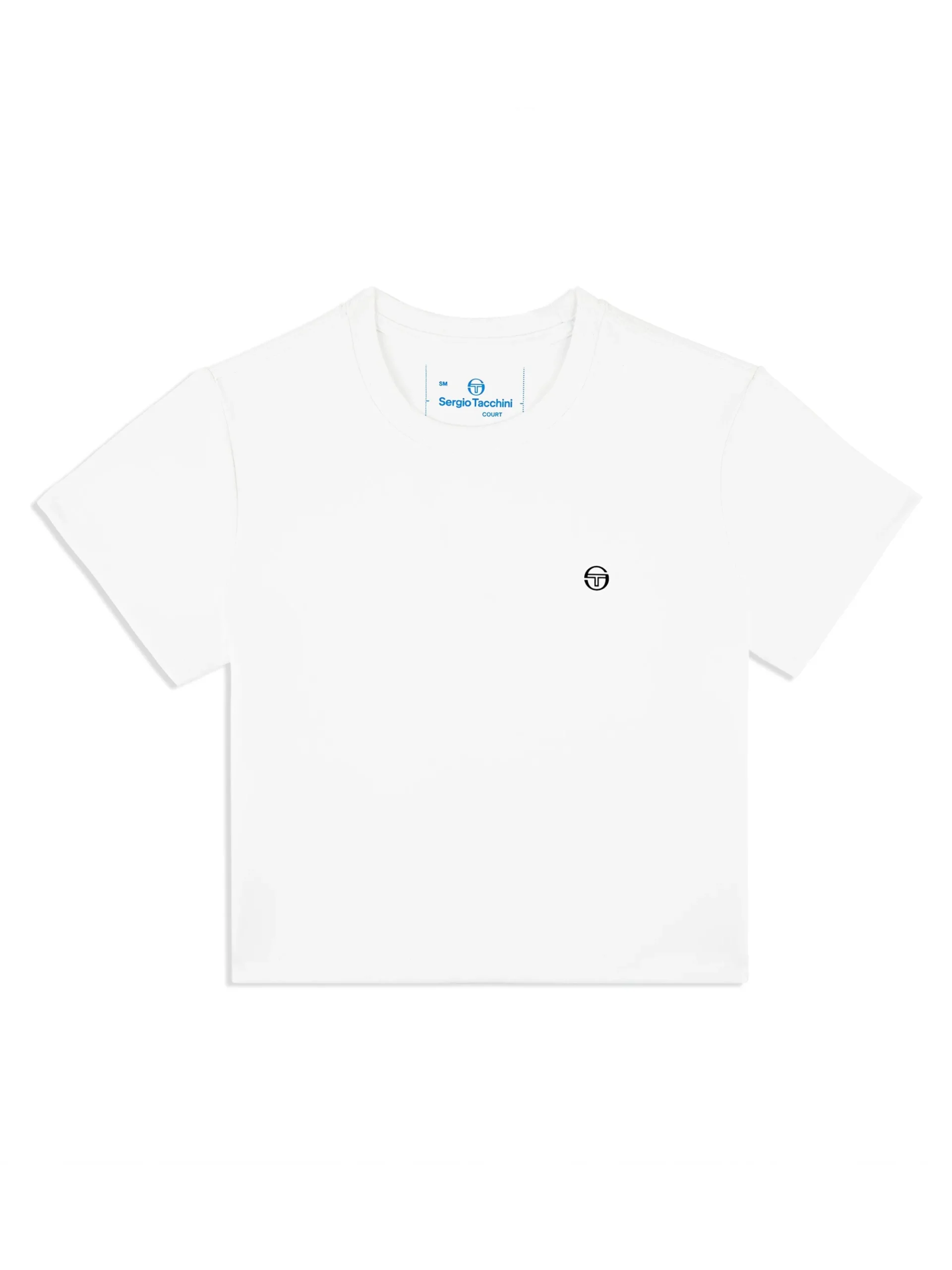 Sergio Tacchini Mirano Fitted Crop Top- BRILLIANT WHITE Outlet