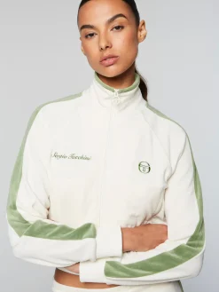 Sergio Tacchini Miss Carlotta Velour Track Jacket- GARDENIA Best