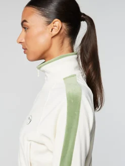 Sergio Tacchini Miss Carlotta Velour Track Jacket- GARDENIA Best