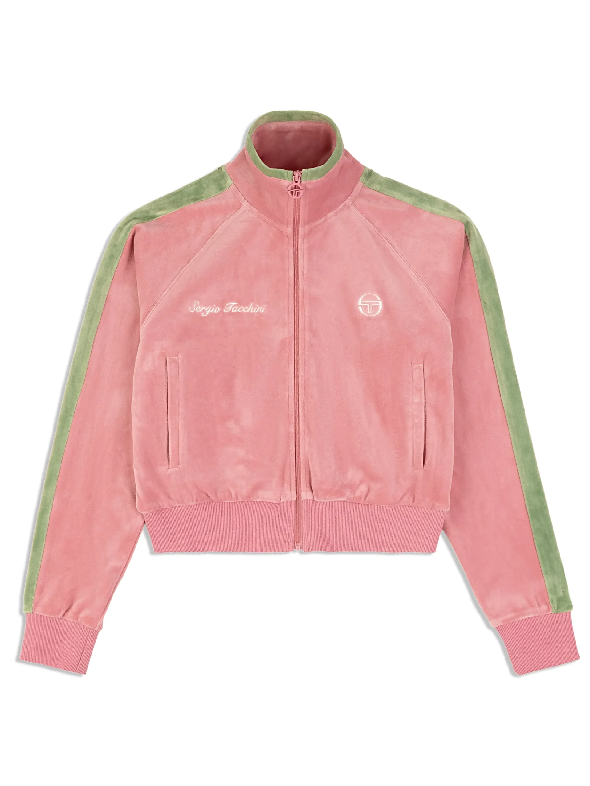 Sergio Tacchini Miss Carlotta Velour Track Jacket- WILD ROSE Online