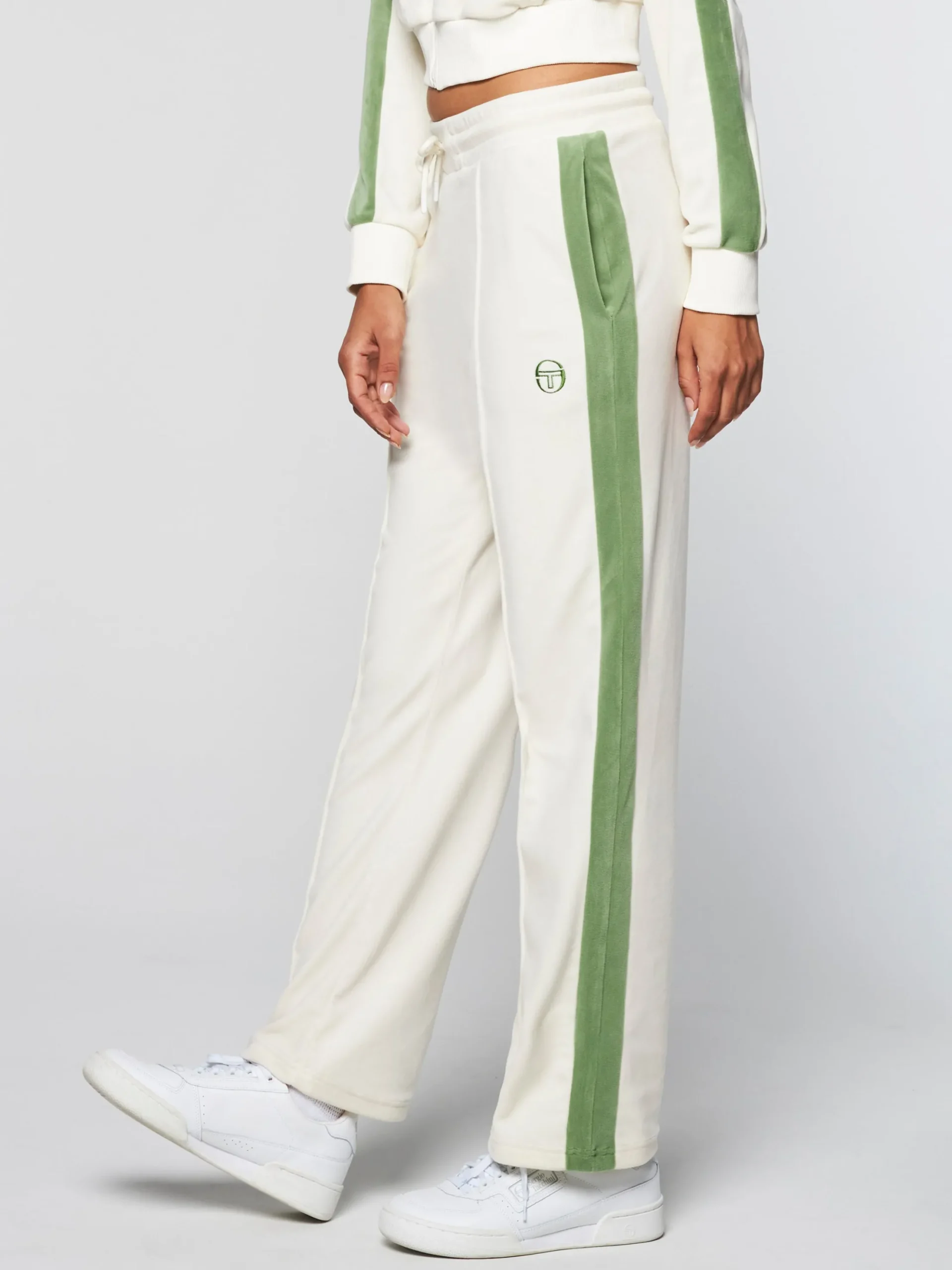 Sergio Tacchini Miss Carlotta Velour Track Pant- GARDENIA Discount
