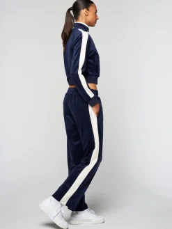 Sergio Tacchini Miss Carlotta Velour Track Pant- MARITIME BLUE Sale