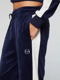 Sergio Tacchini Miss Carlotta Velour Track Pant- MARITIME BLUE Sale