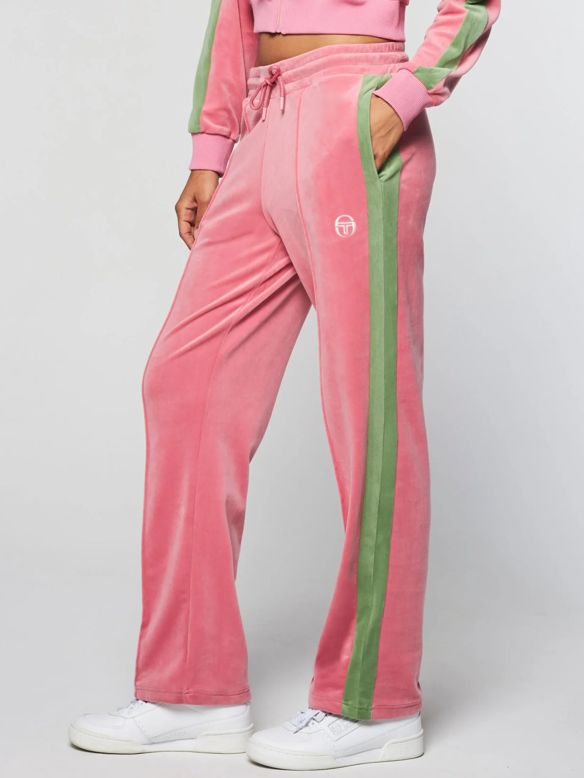 Sergio Tacchini Miss Carlotta Velour Track Pant- WILD ROSE Sale