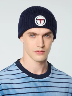 Sergio Tacchini Monk Knit Beanie- MARITIME BLUE Fashion