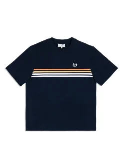 Sergio Tacchini New Melfi T-Shirt- Maritime Blue/ White MARITIME BLUE/WHITE Discount