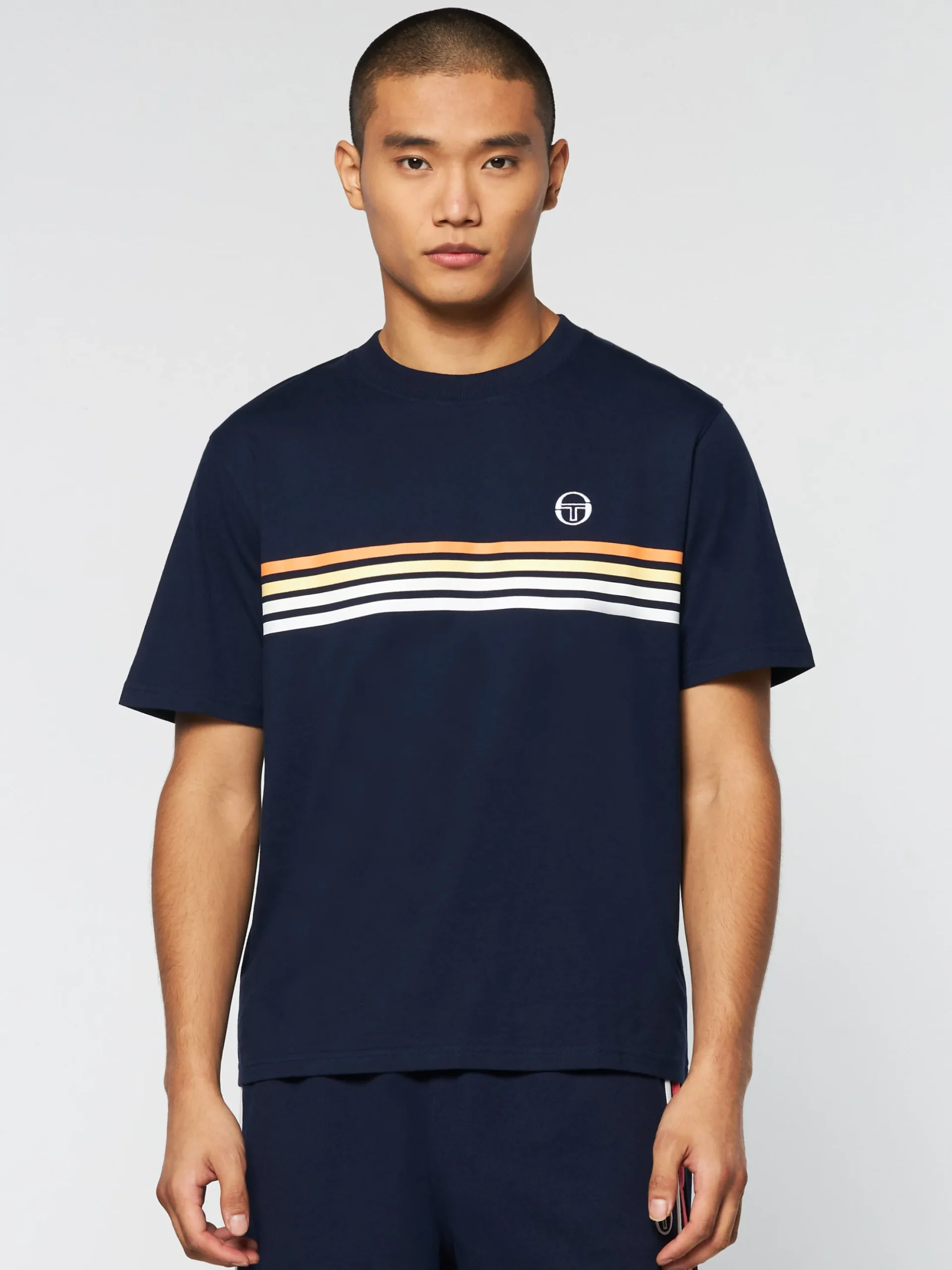 Sergio Tacchini New Melfi T-Shirt- Maritime Blue/ White MARITIME BLUE/WHITE Discount